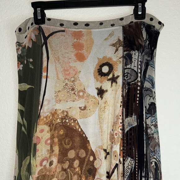 FUZZI JEAN PAUL GAULTIER Vintage Mixed Print Patchwork Dot Spain Designer Maxi S - Picture 9 of 16